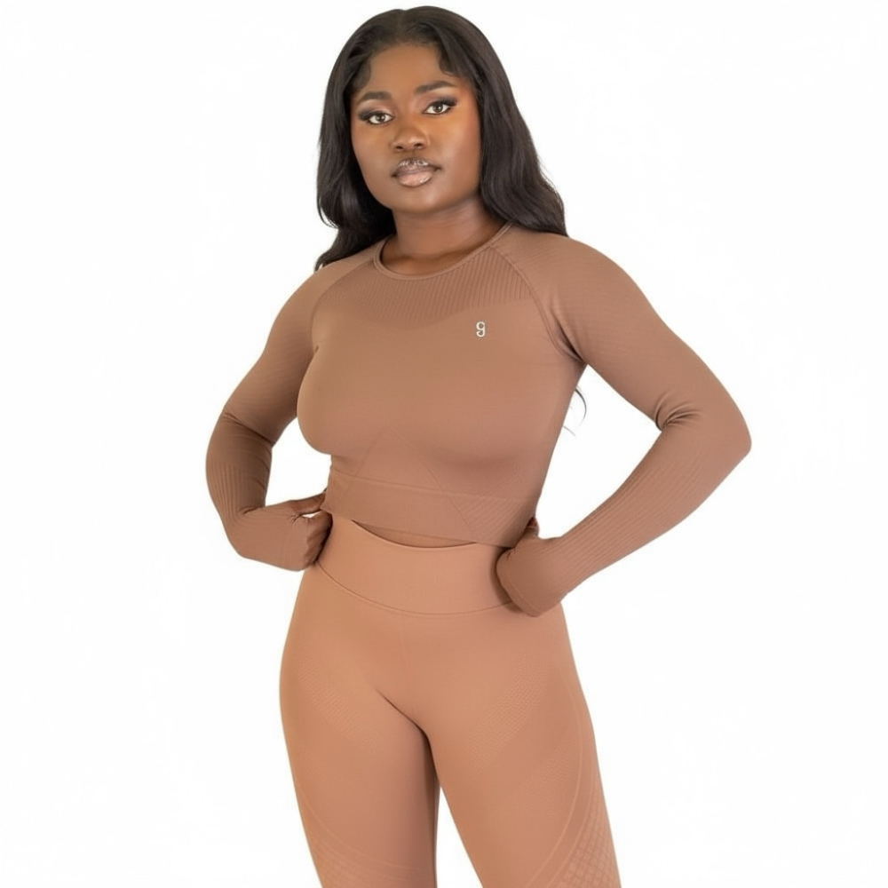 Élan Seamless Long Sleeve Crop top